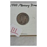1920 MERCURY DIME