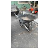 BLACK CONTRACTOR'S WHEEL BARROW