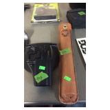 LONG LEATHER SHEATH & BLACK HAWK CLOSE QUARTERS