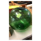 LARGE GREEN GLASS JAPANESE FISHING FLOAT