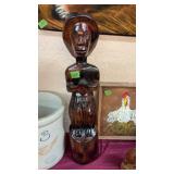 WOOD CARVED MAN STATUE