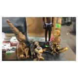 GROUP OF WOOD CARVINGS