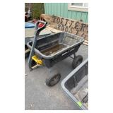 BLACK POLY 4 WHEEL CHORE WAGON