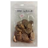 100 WHEAT PENNIES