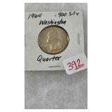 1964 .900 SILVER WASHINGTON QUARTER