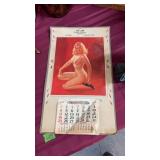 AL'S BAR VINTAGE JAN 1959 NUDE CALENDAR