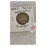 1964-D .900 SILVER WASHINGTON QUARTER