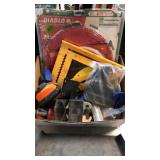 BX W/ SAW BLADES, SPEED SQUARE, EAR PROTECTION &