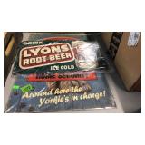 LYONS ROOTBEER METAL SIGN & METAL YORKIE HOME