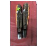 2 WOOD CARVED AFRICAN MASKS