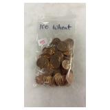 100 WHEAT PENNIES