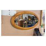 OVAL FRAMED MIRROR, 45'X23'