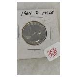 1964-D MS65 .900 WASHINGTON SILVER QUARTER