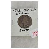 1932  .900 WASHINGTON SILVER QUARTER