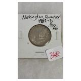 1962-D .900 WASHINGTON SILVER QUARTER