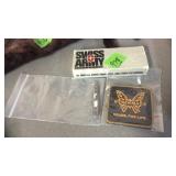 SWISS ARMY KNIFE, BENCHMADE PATCH & MINIATURE
