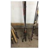 GROUP OF FISHING POLES