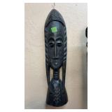 HAND CARVED WOODEN MASK MADE IN GHANA
