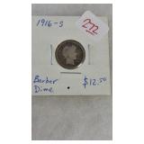 1916-S BARBER DIME