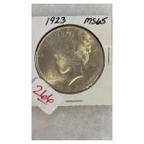 1923 MS65 SILVER PEACE DOLLAR