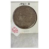 1921-S MORGAN SILVER DOLLAR