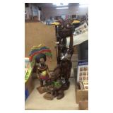 WOOD CARVED DOLLS & FOLK ART PIECES