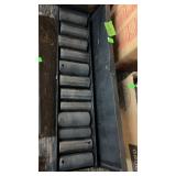 GROUP OF 1/2' DEEP WELL IMPACT SOCKETS, SAE