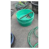 5 GREEN FEED BUCKETS