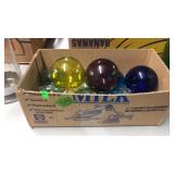 BX OF 9 GLASS JAPANESE FISHING FLOATS