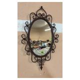 IRON FRAMED WALL MIRROR