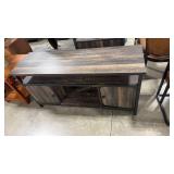 WOOD & METAL ENTERTAINMENT CENTER 2 DOORS