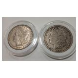 1882 S & 1885 MORGAN DOLLARS