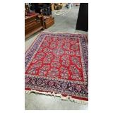 PERSIAN WOOL VTG KNOTTED AREA RUG