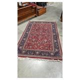 PERSIAN WOOL VTG  KNOTTED AREA RUG