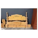 WOOD FULL HEADBOARD FOOTBOARD RAILS