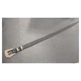 STERLING SILVER BELT BUCKLE W/ AFRICAN ELEPHANT