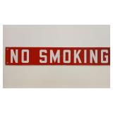 NO SMOKING PORCELAIN SIGN