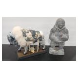 TAMMY STRUM PAINTED BUFFALO 106/1000 AND INUIT