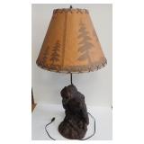 METAL CAST GRIZZLY BEAR ACCENT LAMP