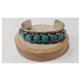 TURQUOISE & STERLING CONTEMPORARY CUFF