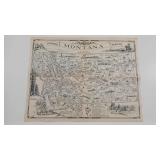 'A MAP OF MONTANA, THE LAND OF SHINING MOUNTAINS'