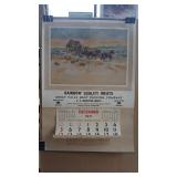 C.M. RUSSELL 'PRARIE EXPRESS' 1971 WALL CALENDAR