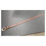 STERLING SILVER BUCKLE W/ CROCODILE BELT