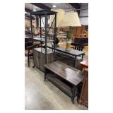 WOOD & METAL INDUSTRIAL COCKTAIL TABLE & DISPLAY