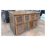 8 DRAWER ANTIQUE STORE OAK DRY GOODS CASE