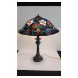 TIFFANY STYLE GLASS  ANTQ ACCENT LAMP
