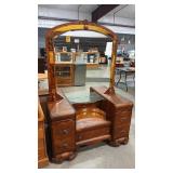 DEPRESSION WATERFALL VANITY W/ BEVELED EDGE MIRROR