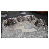4 MERCURY GLASS TIE BACKS