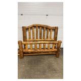 QUEEN BEETLE KILL LOG HEADBOARD, FOOTBOARD & RAILS