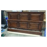 WOOD KING HEADBOARD, FOOTBOARD, RAILS
